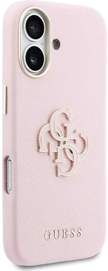 GUESS dėklas, skirtas IPHONE 17 GUHCP17S5PS4RGGP (PU FW Resin Logo) rožinis