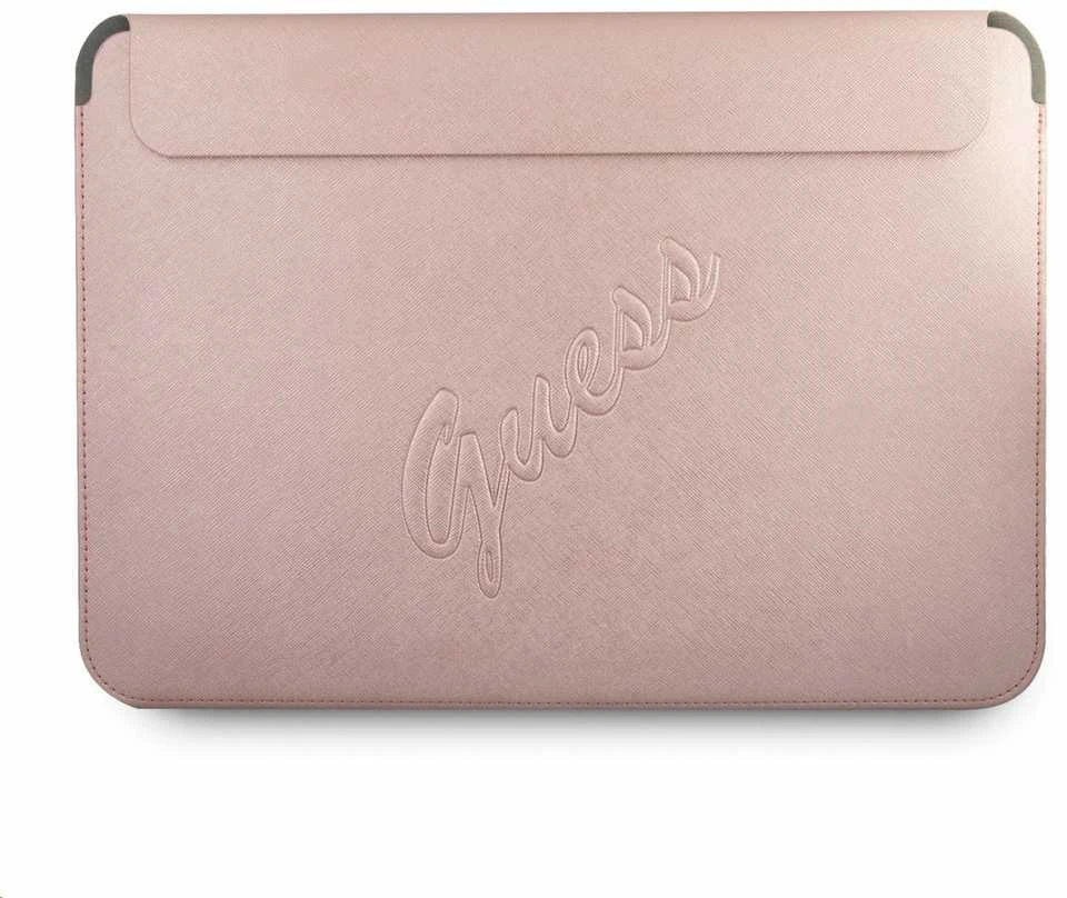 Guess Sleeve GUCS13PUSASPI 13" rowy / Rožinė Saffiano Script