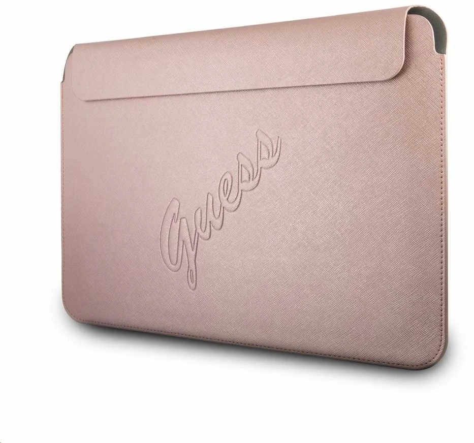 Guess Sleeve GUCS13PUSASPI 13" rowy / Rožinė Saffiano Script