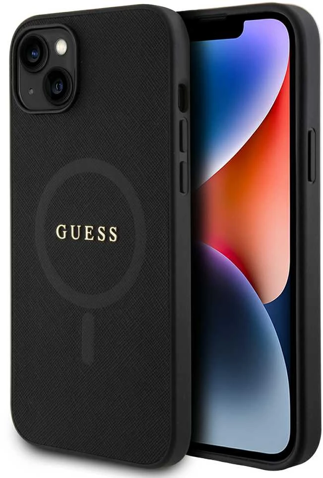 Dėklas GUESS GUHMP15MPSAHMCK IPHONE 15 PLUS / 14 PLUS 6.7 "Juodas / Juodas HARDCASE SAFFIANO MAGSAFE