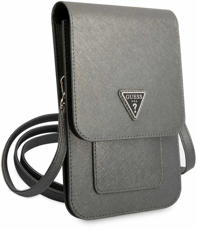 Guess krepšys GUWBSATMGR pilkos spalvos Saffiano Triangle