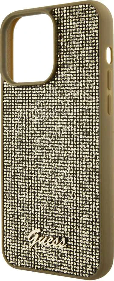 GUESS GUHCP15XPMSDGSD IPHONE 15 PRO MAX 6.7" AUKSINIS/AUKSINIS KIETAS DĖKLAS DISCO METAL SCRIPT