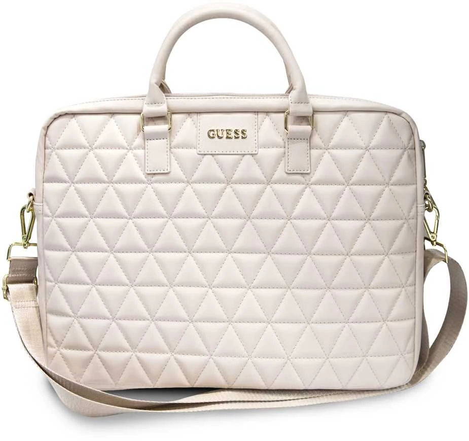 Guess Quilted krepšys kompiuteriui 15" rožinės spalvos