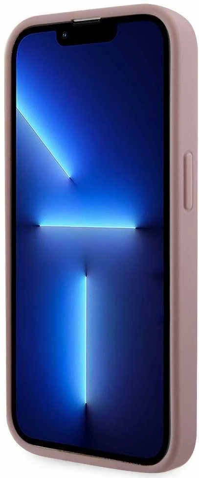 Guess dėklas, skirtas iPhone 14 Pro 6,1 GUHCP14LHDGTPP rožinės spalvos kietas dėklas , skirtas Rhinestone Triangle