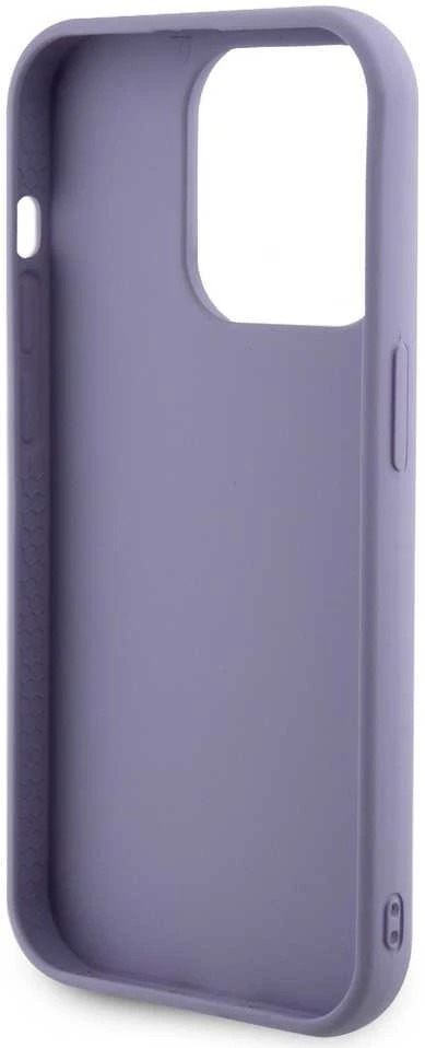 Guess GUHCP14LPSFDGSU Apple iPhone 14 Pro 6.1″ violetinės spalvos kietas dėklas Sequin Script Metal