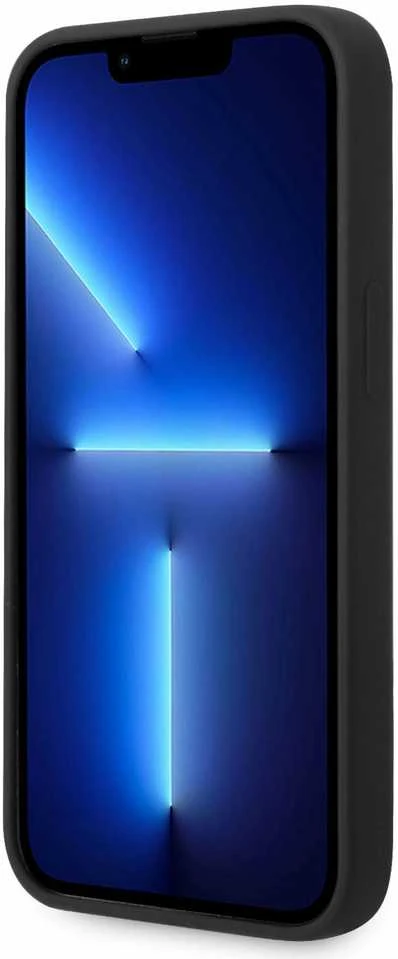 Dėklas GUESS GUHMP14MSBPLK IPHONE 14 PLUS / 15 PLUS 6.7 "Juodas / Juodas HARD CASE SILICONE PLATE MAGSAFE LOGO