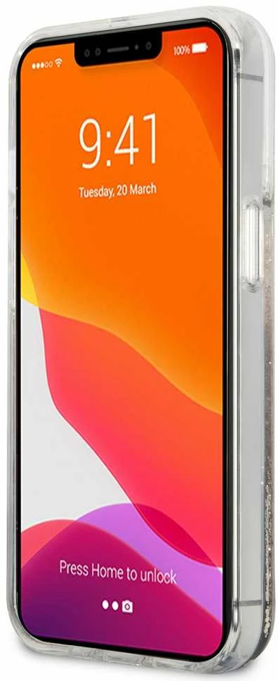 Guess GUHCP13XLG4GGO Apple iPhone 13 Pro Max 6,7″ auksinis kietas dėklas 4G Big Liquid Glitter