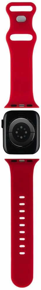 Hello Kitty apyrankė HKAWMSCHBLR Apple Watch 38/40/41mm Raudona apyrankė Silicone Kitty Head