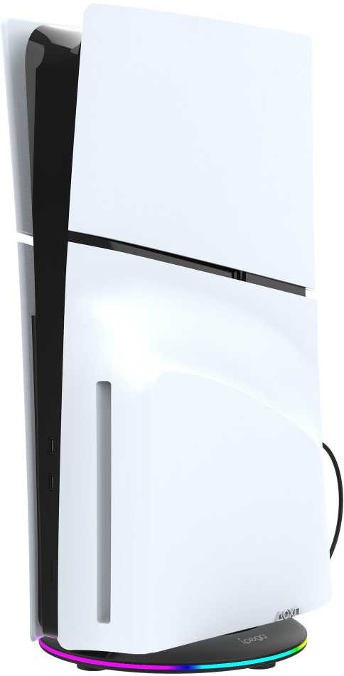 iPega P5S025S vertikalus stovas su RGB, skirtas PS5 Slim/PS5 Pro Juodas