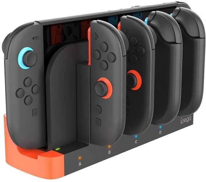 „iPega SW2185“ „JoyCon“ valdiklių įkrovimo stovas, skirtas „Nintendo Switch 2“, juodas (pažeista pakuotė)