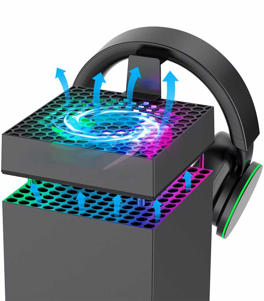 iPega XBX024S daugiafunkcis įkrovimo RGB stovas su aušinimu, skirtas XBOX (pažeista pakuotė)