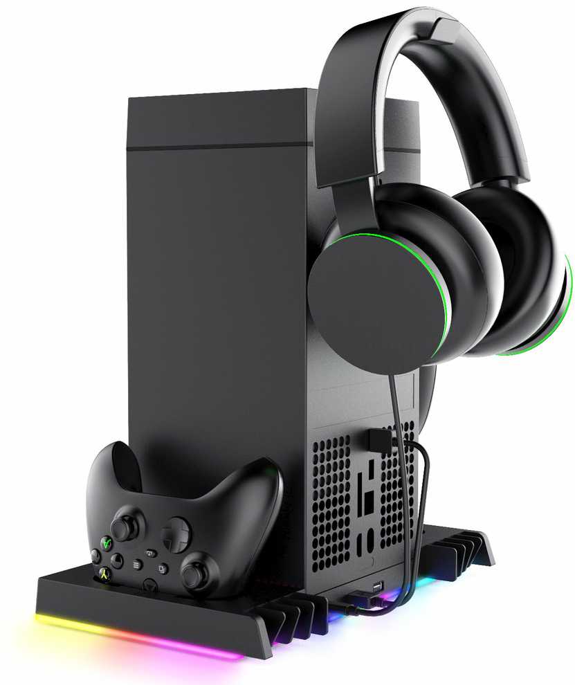iPega XBX024S daugiafunkcis įkrovimo RGB stovas su aušinimu, skirtas XBOX (pažeista pakuotė)