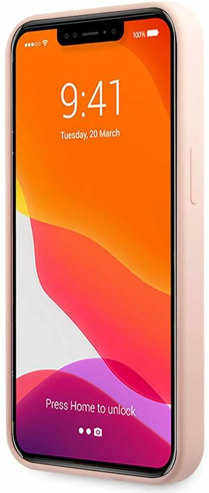 Karl Lagerfeld KLHCP13LSSKCI Apple iPhone 13 Pro / 13 6,1″ kietas dėklas light rožinės spalvos Silicone Karl