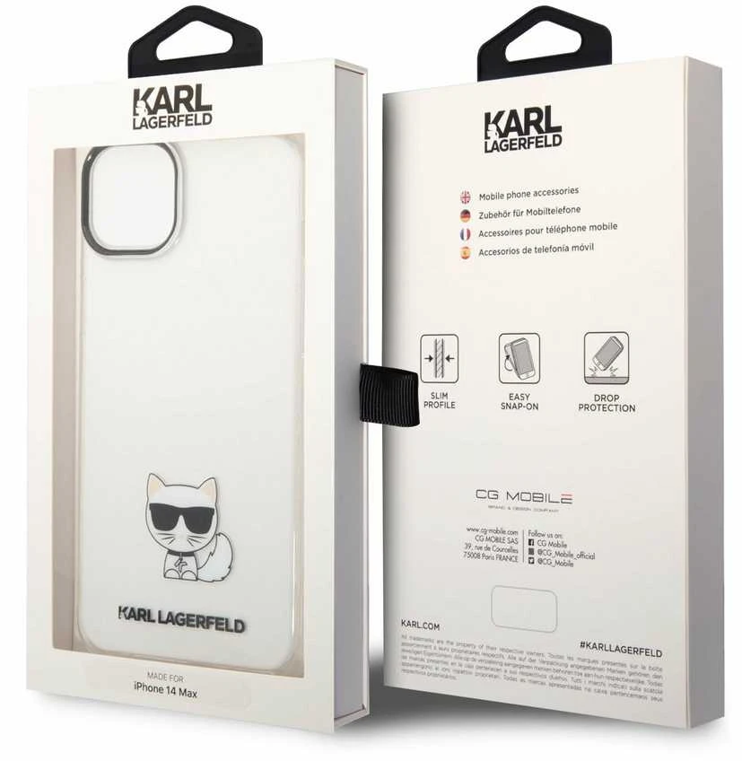 Dėklas Karl Lagerfeld KLHCP14MCTR IPHONE 14 PLUS / 15 PLUS 6.7 "HARDCASE TRANSPARENT / TRANSPARENT CHUPETTE BODY