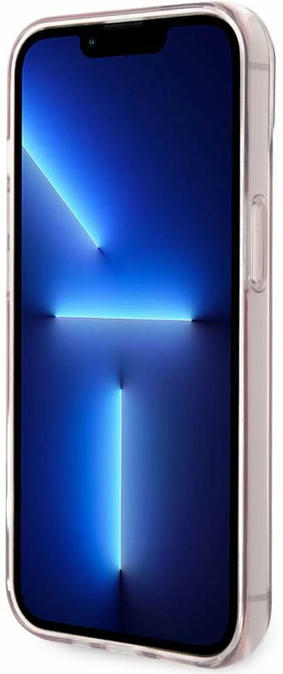 Karl Lagerfeld dėklas, skirtas iPhone 14 Plus 6,7 KLHCP14MCTTRI rožinis kietas dėklas, skirtas Skaidrus Choupette Body