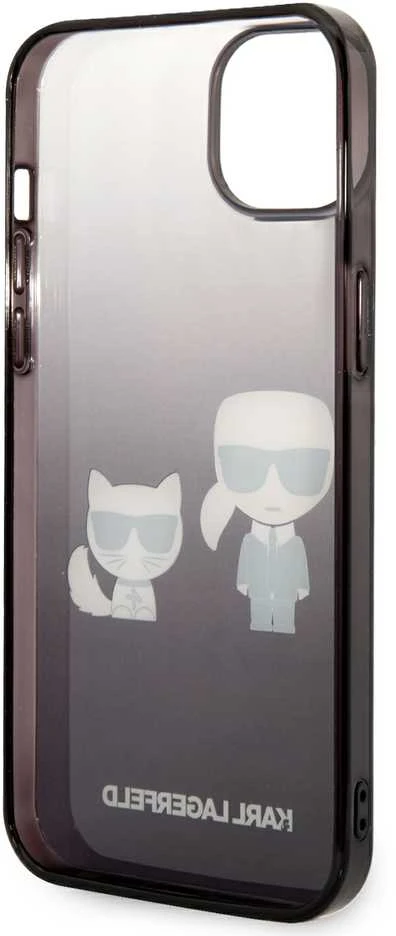 Dėklas Karl Lagerfeld KLHCP14MTGKCK IPHONE 14 PLUS / 15 PLUS 6.7 "HARDCASE JUODA / Juodas GRADIENT IKONIK KARL & CHOUPETTE