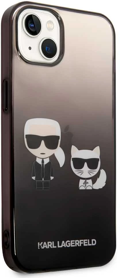 Dėklas Karl Lagerfeld KLHCP14MTGKCK IPHONE 14 PLUS / 15 PLUS 6.7 "HARDCASE JUODA / Juodas GRADIENT IKONIK KARL & CHOUPETTE