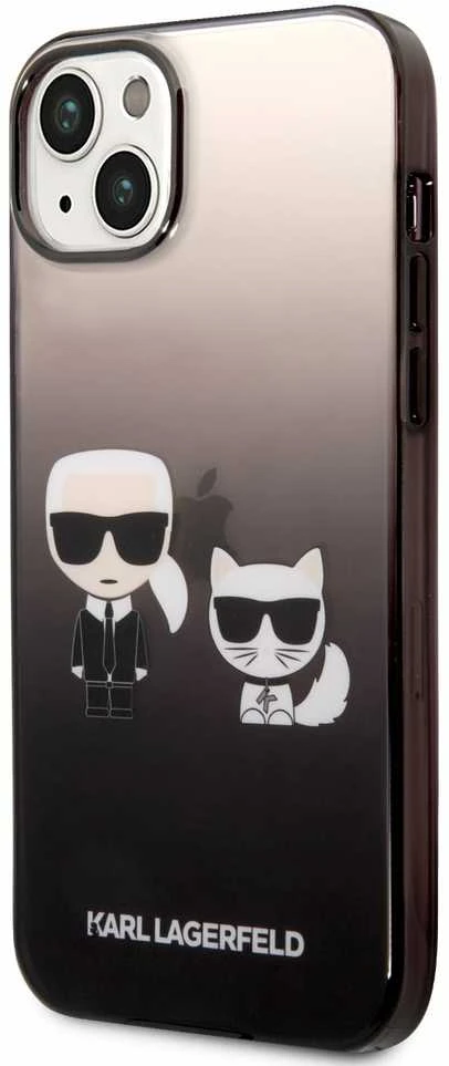Dėklas Karl Lagerfeld KLHCP14MTGKCK IPHONE 14 PLUS / 15 PLUS 6.7 "HARDCASE JUODA / Juodas GRADIENT IKONIK KARL & CHOUPETTE