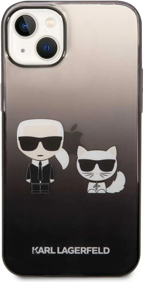 Dėklas Karl Lagerfeld KLHCP14MTGKCK IPHONE 14 PLUS / 15 PLUS 6.7 "HARDCASE JUODA / Juodas GRADIENT IKONIK KARL & CHOUPETTE
