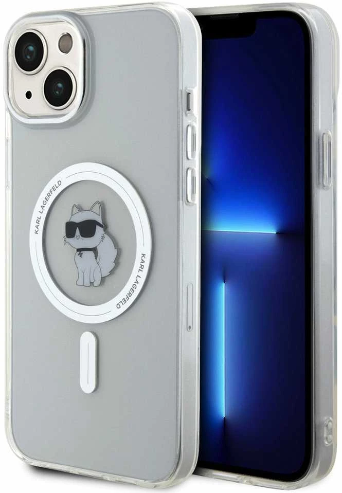 Dėklas Karl Lagerfeld KLHMP15MHFCCOT IPHONE 15 PLUS / 14 PLUS 6.7 "TRANSPARENT HARDCASE IML CHAPETTE MAGSAFE