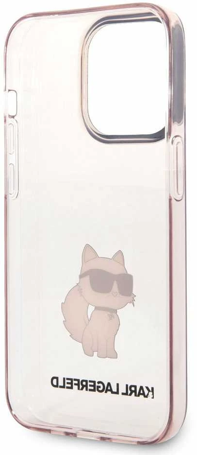 Karl Lagerfeld KLHCP14LHNCHTCP Apple iPhone 14 Pro 6,1″ rožinės spalvos kietas dėklas Ikonik Choupette