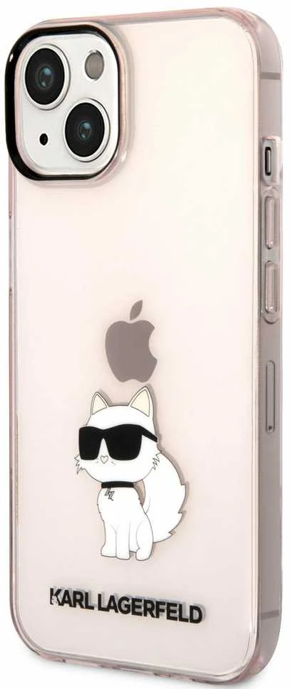 Dėklas Karl Lagerfeld KLHCP14MHNCHTCP IPHONE 14 PLUS / 15 PLUS 6.7 "Rožinis / Rožinis HARDCASE IKONIK CHOUPETTE