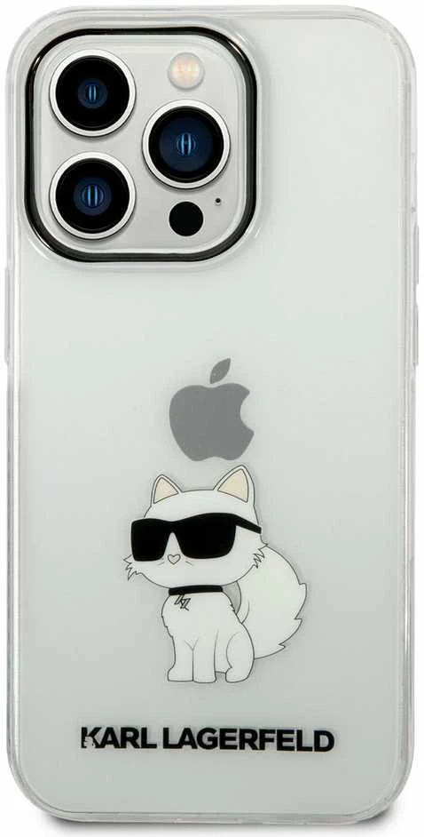 Karl Lagerfeld KLHCP14XHNCHTCT iPhone 14 Pro Max 6,7″ skaidrus kietas dėklas Ikonik Choupette