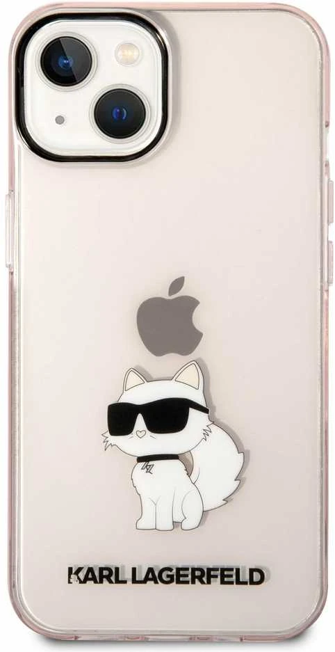 Dėklas Karl Lagerfeld KLHCP14MHNCHTCP IPHONE 14 PLUS / 15 PLUS 6.7 "Rožinis / Rožinis HARDCASE IKONIK CHOUPETTE