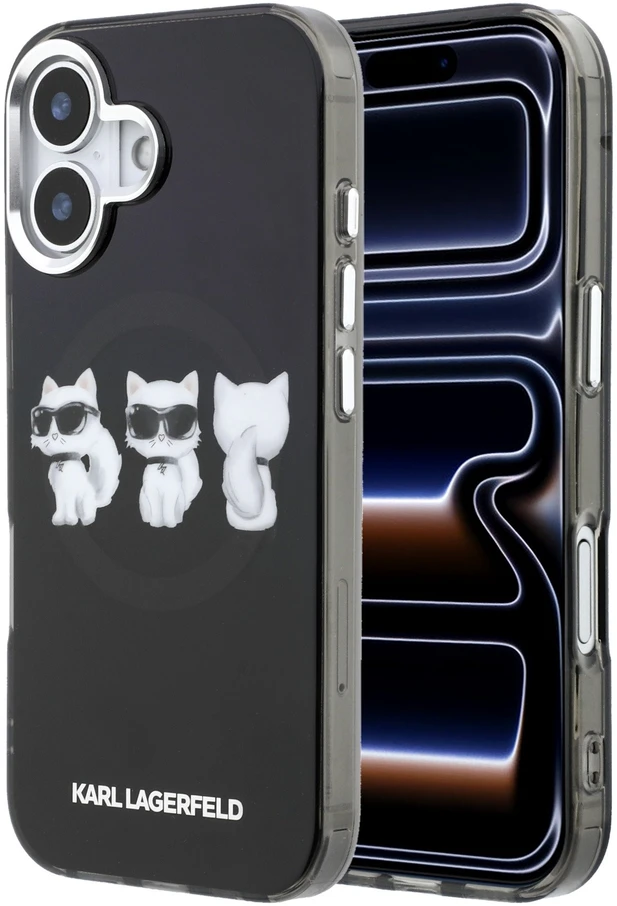 Karl Lagerfeld IML Choupette Trio Watercolor MagSafe dėklas skirtas Apple iPhone 17