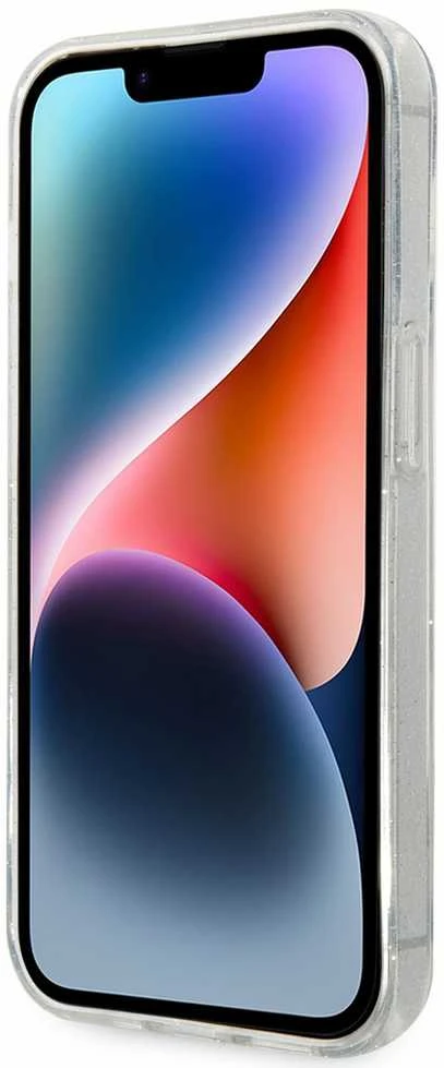 Dėklas Karl Lagerfeld KLHCP14MHNKCTGT IPHONE 14 PLUS / 15 PLUS 6.7 "TRANSPARENT HARDCASE GLITER KARL & CHUPETTE