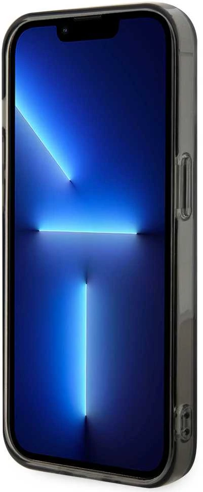 Karl Lagerfeld KLHMP15LHFCKNOK iPhone 15 Pro 6.1″ juodos spalvos kietas dėklas IML Ikonik MagSafe