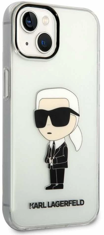 Dėklas Karl Lagerfeld KLHCP14MHNIKTCT IPHONE 14 PLUS / 15 PLUS 6.7 "TRANSPARENT HARDCASE IKONIK Karl Lagerfeld