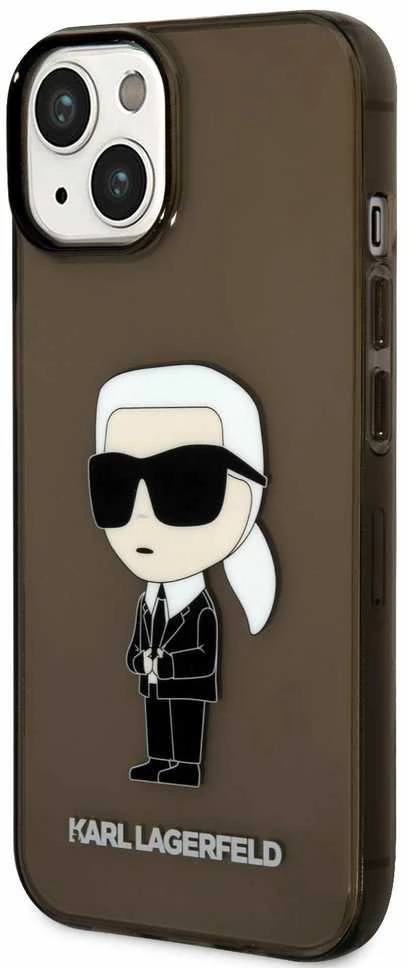 Dėklas Karl Lagerfeld KLHCP14MHNIKTCK IPHONE 14 PLUS / 15 PLUS 6.7 "Juodas / Juodas HARDCASE IKONIK Karl Lagerfeld