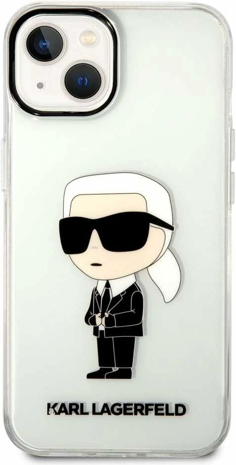 Dėklas Karl Lagerfeld KLHCP14MHNIKTCT IPHONE 14 PLUS / 15 PLUS 6.7 "TRANSPARENT HARDCASE IKONIK Karl Lagerfeld
