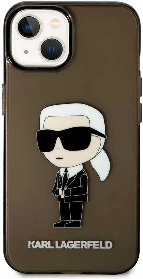 Dėklas Karl Lagerfeld KLHCP14MHNIKTCK IPHONE 14 PLUS / 15 PLUS 6.7 "Juodas / Juodas HARDCASE IKONIK Karl Lagerfeld