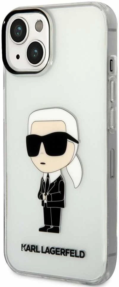 Dėklas Karl Lagerfeld KLHCP14MHNIKTCT IPHONE 14 PLUS / 15 PLUS 6.7 "TRANSPARENT HARDCASE IKONIK Karl Lagerfeld