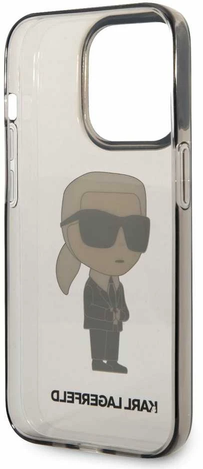 Dėklas Karl Lagerfeld KLHCP14XHNIKTCK IPHONE 14 PRO MAX 6.7 "Juodas/Juodas HARDCASE ICONIK Karl Lagerfeld