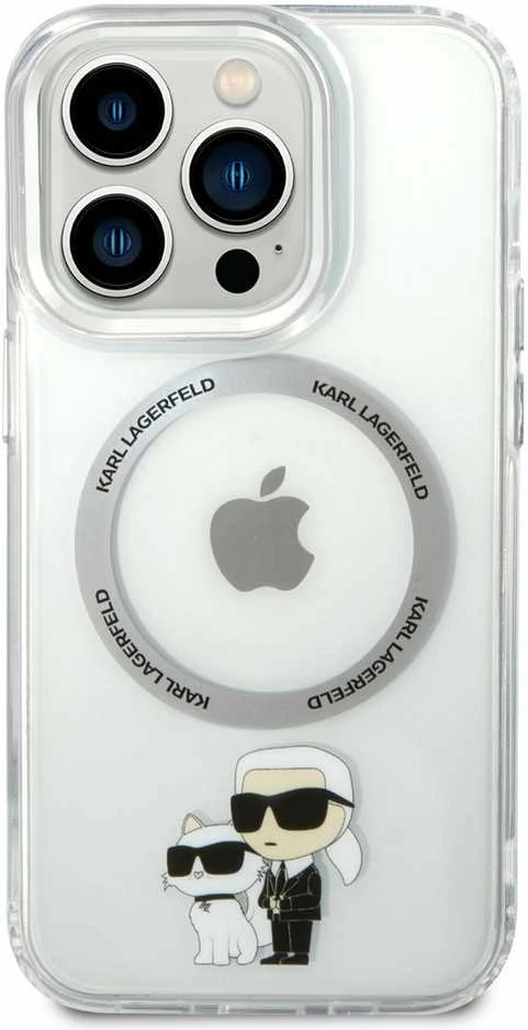 Karl Lagerfeld KLHMP14LHNKCIT Apple iPhone 14 Pro 6,1″ kietas dėklas skaidrus Iconic Karl&Choupette Magsafe