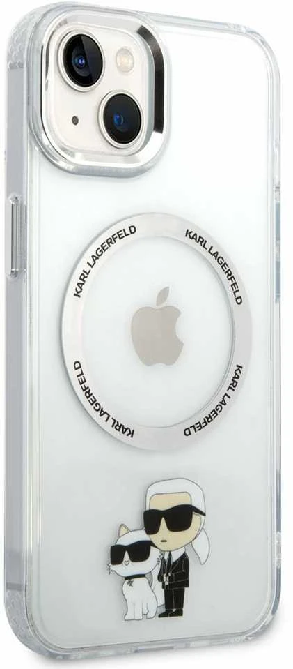 Karl Lagerfeld KLHMP14MHNKCIT Apple iPhone 14 Plus/ 15 Plus 6,7″ kietas dėklas skaidrus Iconic Karl&Choupett