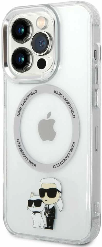 Karl Lagerfeld KLHMP13LHNKCIT Apple iPhone 13 Pro 6,1″ kietas dėklas skaidrus Iconic Karl&Choupette Magsafe