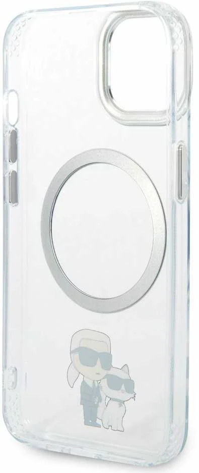 Karl Lagerfeld KLHMP14MHNKCIT Apple iPhone 14 Plus/ 15 Plus 6,7″ kietas dėklas skaidrus Iconic Karl&Choupett