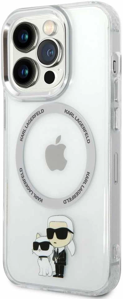 Karl Lagerfeld KLHMP14LHNKCIT Apple iPhone 14 Pro 6,1″ kietas dėklas skaidrus Iconic Karl&Choupette Magsafe
