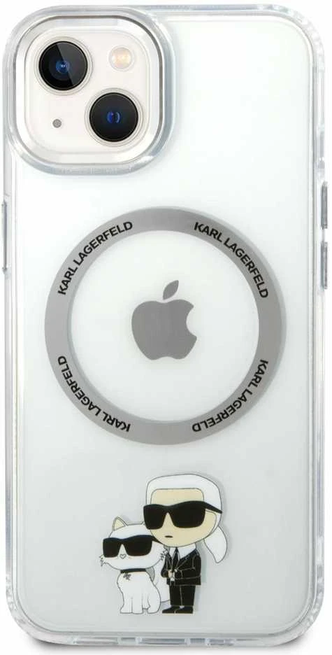 Karl Lagerfeld KLHMP14MHNKCIT Apple iPhone 14 Plus/ 15 Plus 6,7″ kietas dėklas skaidrus Iconic Karl&Choupett
