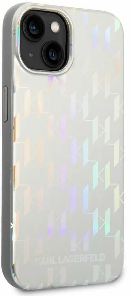 Dėklas Karl Lagerfeld KLHCP14MLGMMSV3 iPhone 14 Plus 6,7" hardcase sidabrinė/sidabrinis Monogram Iridescent