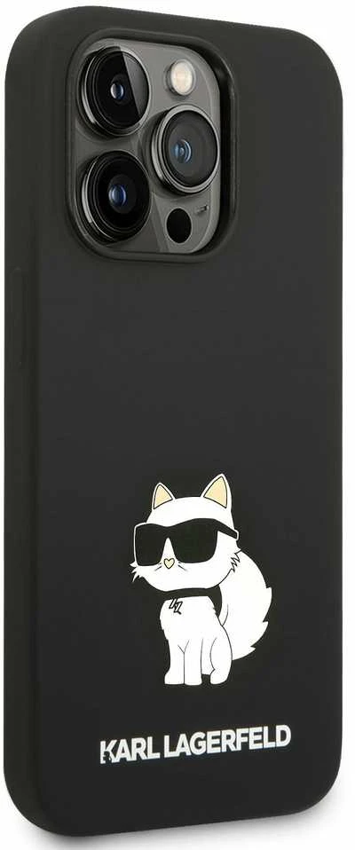 Karl Lagerfeld KLHCP14XSNCHBCK iPhone 14 Pro Max 6,7″ kietas dėklas juodos spalvos Silicone Choupette
