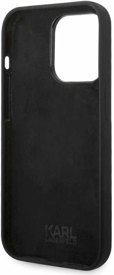 Karl Lagerfeld KLHCP14LSLCTBK Apple iPhone 14 Pro 6,1″ kietas dėklas juodos spalvos Silicone Choupette Body