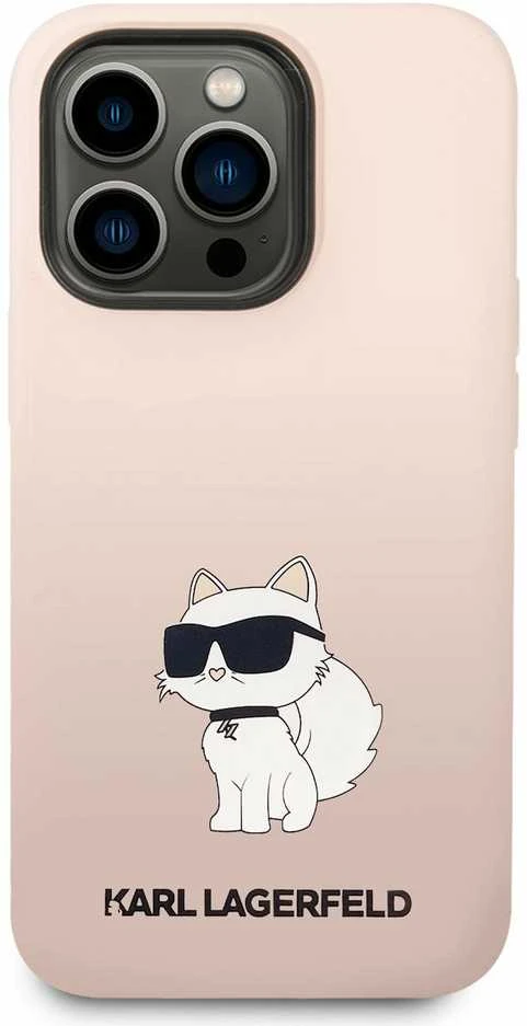 Dėklas Karl Lagerfeld KLHCP14XSNCHBCP IPHONE 14 PRO MAX 6.7 "HARDCASE Rožinis/Rožinis SILICONE CHUPETTE