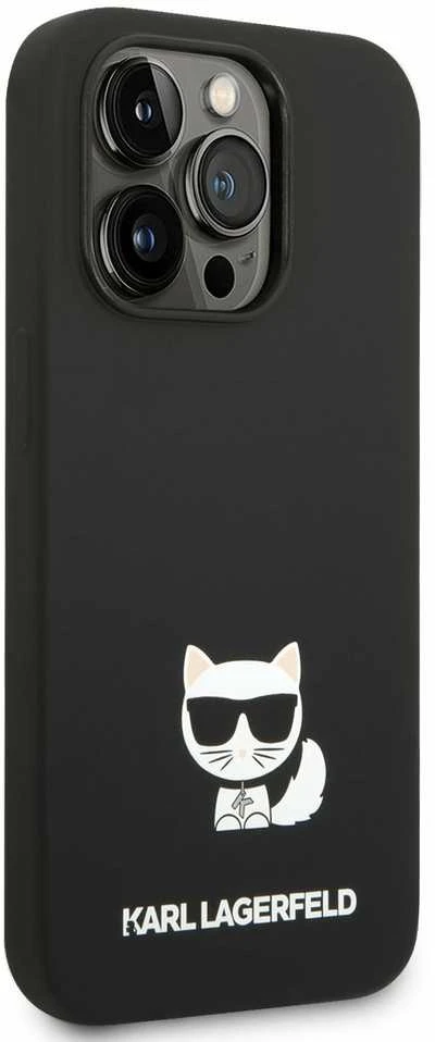 Karl Lagerfeld KLHCP14LSLCTBK Apple iPhone 14 Pro 6,1″ kietas dėklas juodos spalvos Silicone Choupette Body