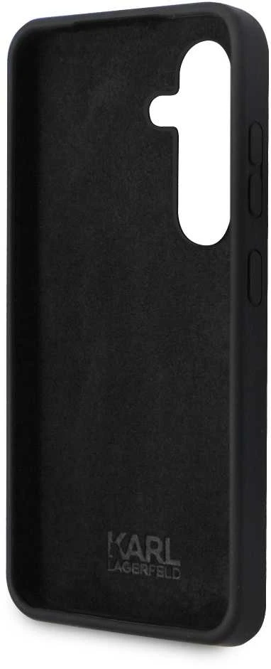 Karl Lagerfeld KLHCS24SSNCHBCK S24 S921 kietas dėklas juodos spalvos Silicone Choupette