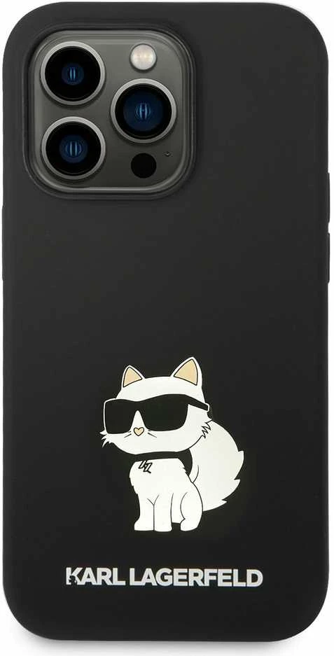 Karl Lagerfeld KLHCP14XSNCHBCK iPhone 14 Pro Max 6,7″ kietas dėklas juodos spalvos Silicone Choupette